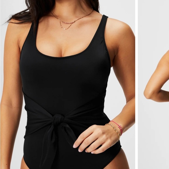 Scoop Tie Back Shaping One-Piece Swimsuit medium Fabletics - Picture 2 of 4